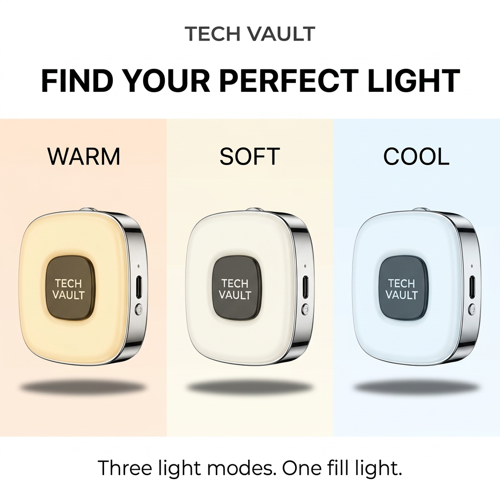 Tech Vault warm, soft, and cool light-mode creative